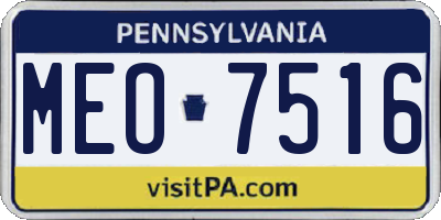 PA license plate MEO7516