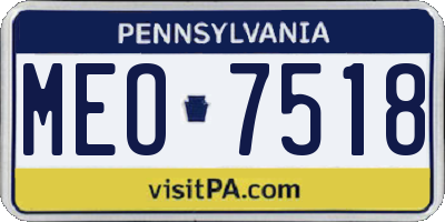 PA license plate MEO7518
