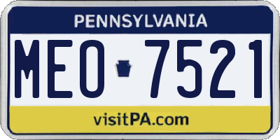 PA license plate MEO7521