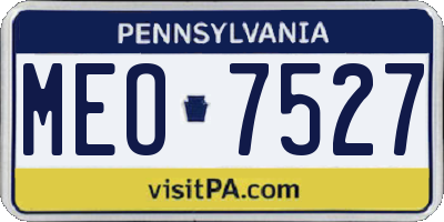 PA license plate MEO7527