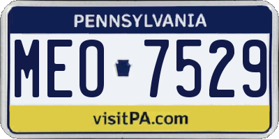 PA license plate MEO7529