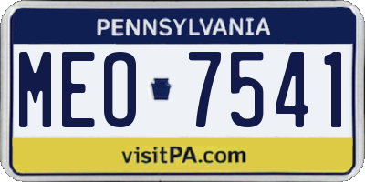 PA license plate MEO7541