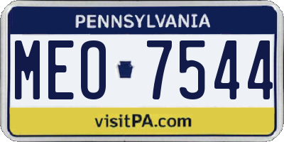 PA license plate MEO7544