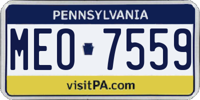 PA license plate MEO7559