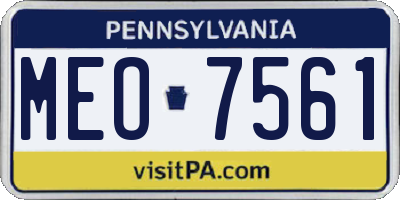 PA license plate MEO7561