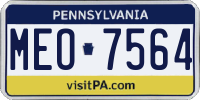 PA license plate MEO7564