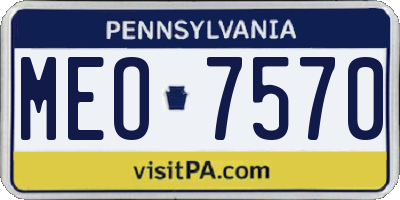 PA license plate MEO7570