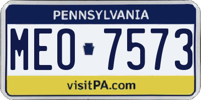 PA license plate MEO7573