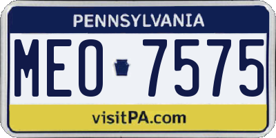 PA license plate MEO7575