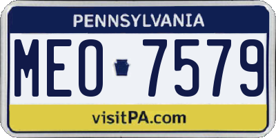 PA license plate MEO7579