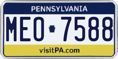 PA license plate MEO7588