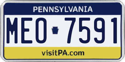 PA license plate MEO7591