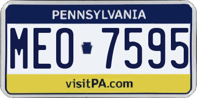 PA license plate MEO7595