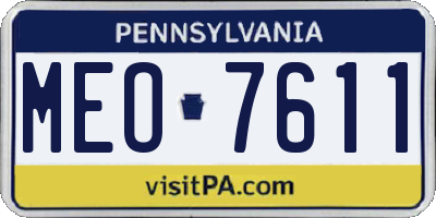 PA license plate MEO7611