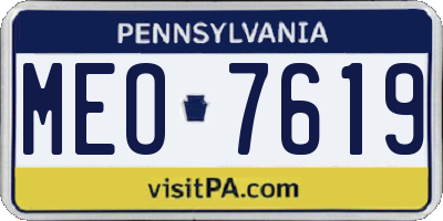 PA license plate MEO7619