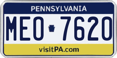 PA license plate MEO7620