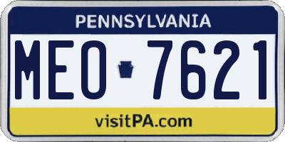 PA license plate MEO7621