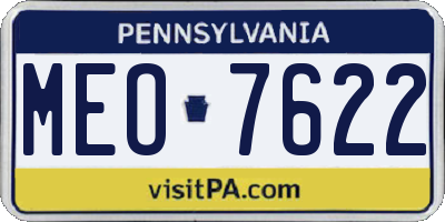 PA license plate MEO7622