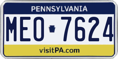 PA license plate MEO7624