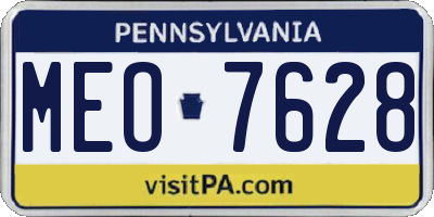 PA license plate MEO7628