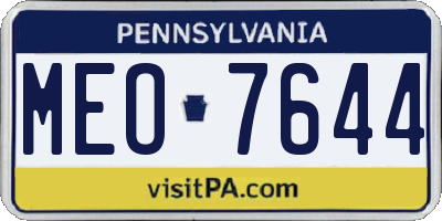 PA license plate MEO7644