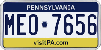 PA license plate MEO7656