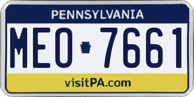 PA license plate MEO7661