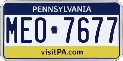 PA license plate MEO7677