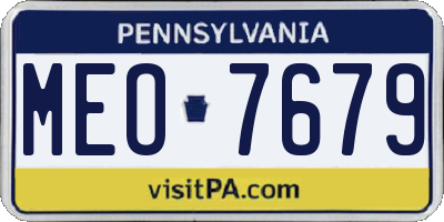 PA license plate MEO7679
