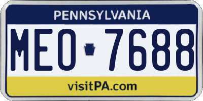 PA license plate MEO7688