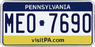 PA license plate MEO7690