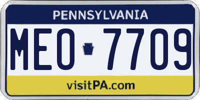 PA license plate MEO7709