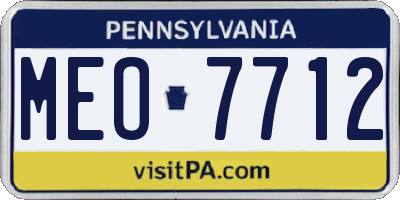 PA license plate MEO7712