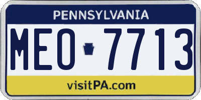 PA license plate MEO7713