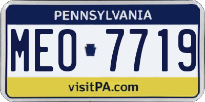 PA license plate MEO7719