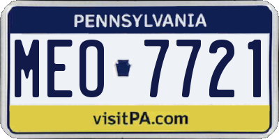 PA license plate MEO7721