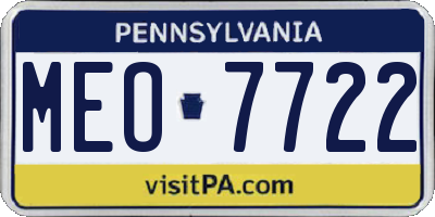 PA license plate MEO7722