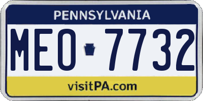 PA license plate MEO7732