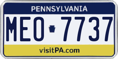 PA license plate MEO7737