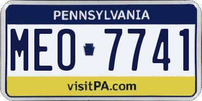 PA license plate MEO7741