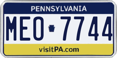 PA license plate MEO7744
