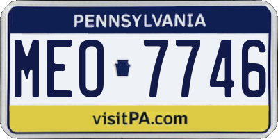 PA license plate MEO7746