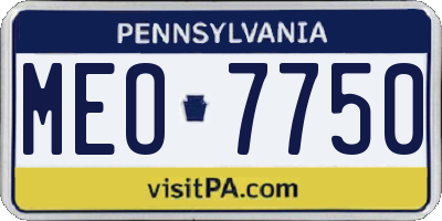 PA license plate MEO7750