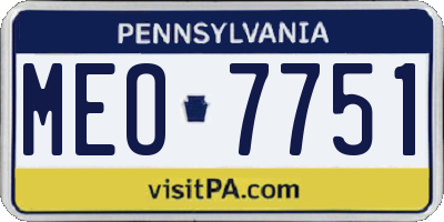 PA license plate MEO7751