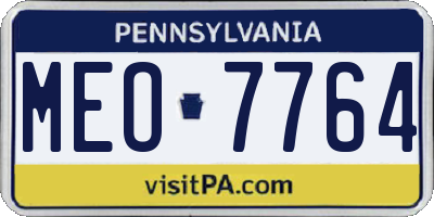 PA license plate MEO7764