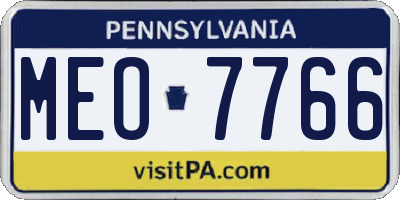 PA license plate MEO7766