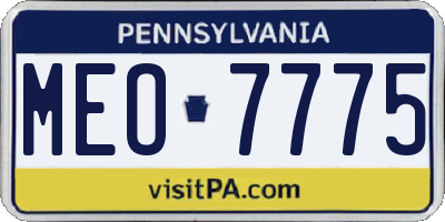 PA license plate MEO7775