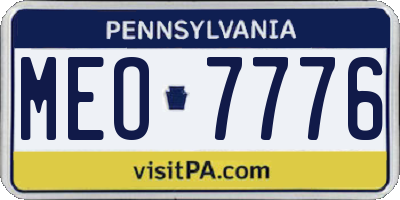 PA license plate MEO7776