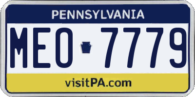 PA license plate MEO7779