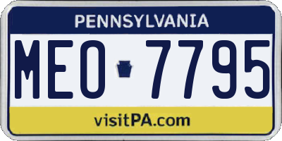 PA license plate MEO7795